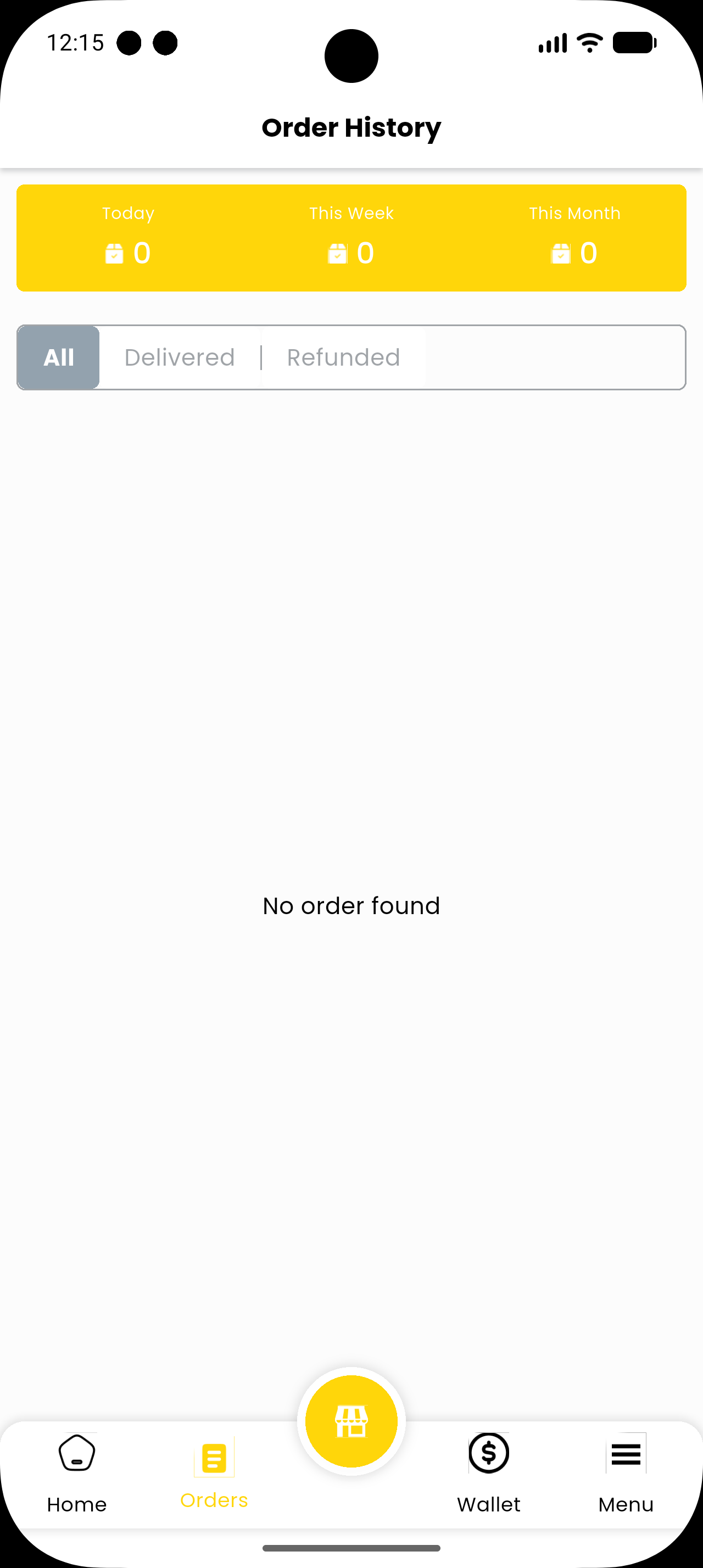 Vendor wallet and payout screen